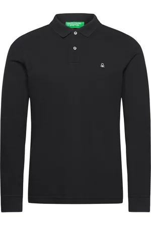 Benetton L/S Polo Shirt Black