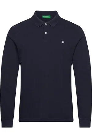 Benetton L/S Polo Shirt Blue