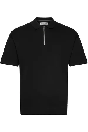 JACK & JONES Jjtroy Knit Zip Polo Jack & J S Black