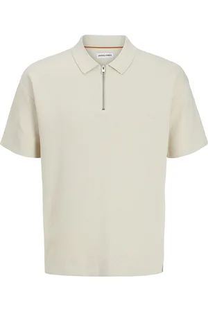 JACK & JONES Jjtroy Knit Zip Polo Jnr Jack & J S Cream