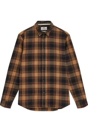 Anerkjendt Akleif Flannel Check Shirt Brown