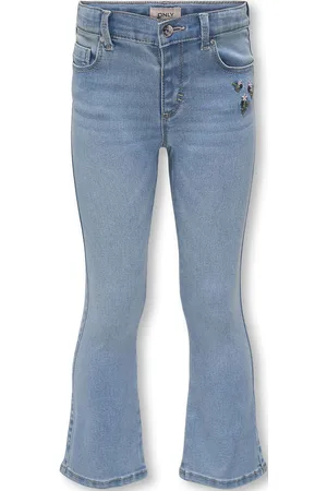 ONLY Kmgroyal Flared Flower Jeans Noos Blue