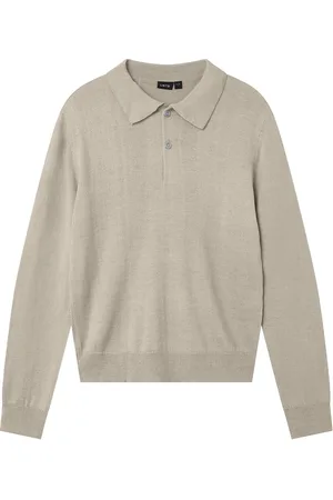 LMTD Nlmdancy Ls S Thin Knit Polo Beige