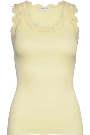 Rosemunde Rwbabette Silk Sl U-Neck Long Lace Yellow