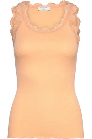 Rosemunde Rwbabette Silk Sl U-Neck Long Lace Coral