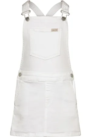 Calvin Klein Denim Dress White White