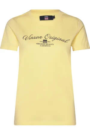 Vinson Layla Reg Sj Vin W Tee Yellow