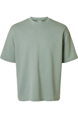 SELECTED Slhlooseoscar Ss O-Neck Tee Noos Green