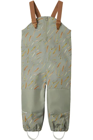 NAME IT Nmmalfa08 Softshell Bib Pant Aop Fo Green