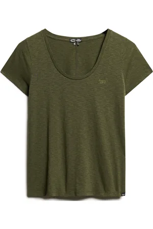 Superdry Scoop Neck Tee Khaki