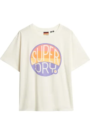 Superdry Neon Rainbow Over D Tee White
