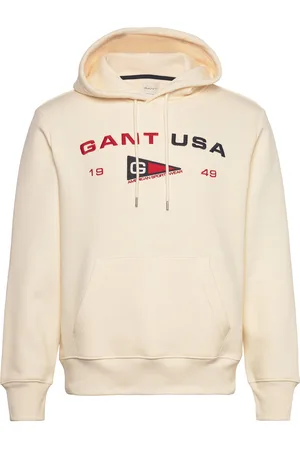 GANT Graphic Sweat Hoodie Cream