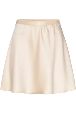 Ahlvar Gallery Hana Short Satin Skirt Cream