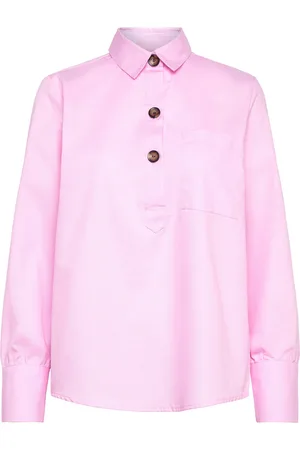 Freequent Shirt From Freequent In A Beautiful Material. The Shirt Has A Simple Silhouette Pink