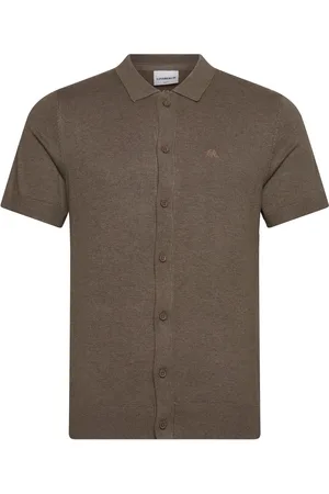 Lindbergh Ecovero S/S Cardigan W. Collar Khaki