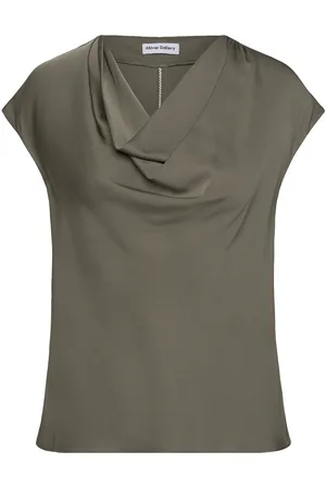 Ahlvar Gallery Zia Silk Top Khaki