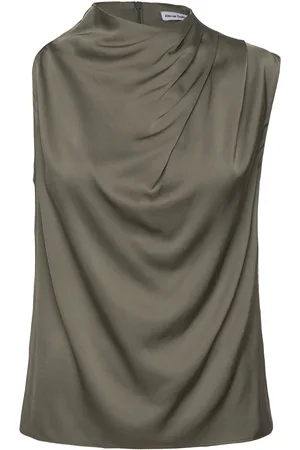 Ahlvar Gallery Lima Silk Tank Khaki