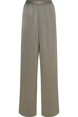 Ahlvar Gallery Ayla Satin Trousers Khaki
