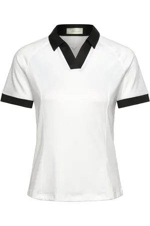 Callaway Ss V-Placket Colorblock Polo White