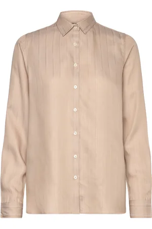 Lexington Sanna Jacquard Stripe Lyocell Shirt Beige