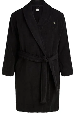 Calvin Klein Comfort French Terry Robe Black