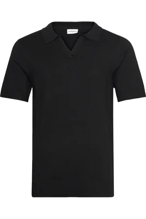 Lindbergh Ecovero S/S V-Neck Polo Black