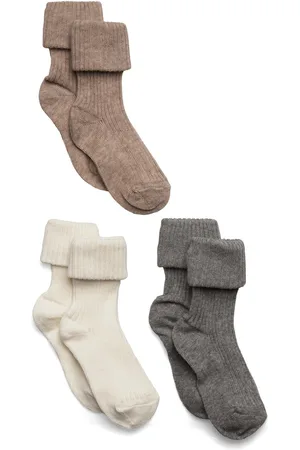 mp Denmark Cotton Rib Baby Socks - 3-Pack Beige