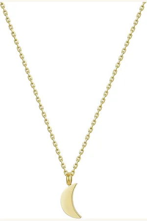 Bud to rose Moon Necklace Gold Gold