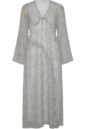 BUBBLEROOM V-Neck Frill Dress Grey