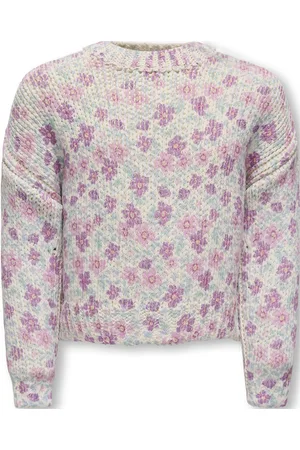 ONLY Kmgmaja Life Ls Aop Pullover Knt Pink