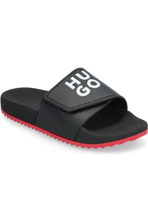 HUGO BOSS Aqua Slides Black