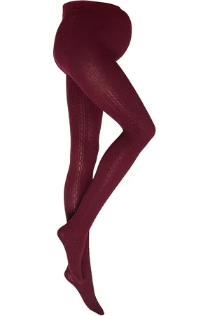 Lindex Tights Small Cable Mom Red