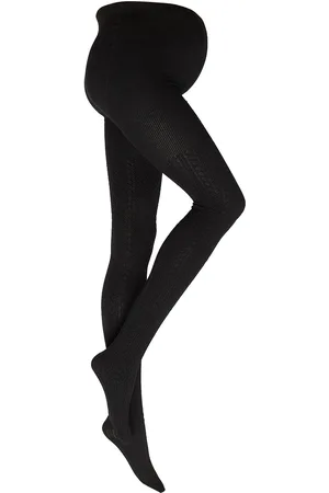 Lindex Tights Small Cable Mom Black