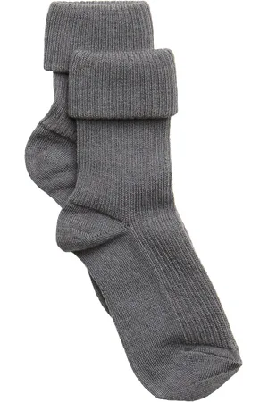 mp Denmark Wool Rib Baby Socks Grey