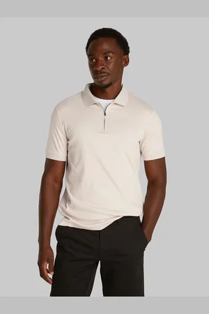 Calvin Klein Liquid Touch Welt Zip Polo Grey