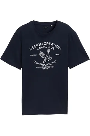 TOM TAILOR Printed T-Shirt Navy
