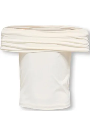 ONLY Kogea Off Shoulder Ss Top Jrs White