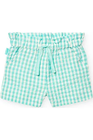 Boboli Poplin Bermuda Shorts Check Green