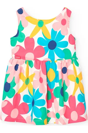Boboli Satin Dress Floral Patterned