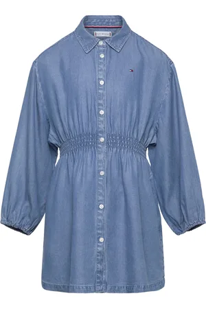 Tommy Hilfiger Chambray Shirt Dress Ls Blue