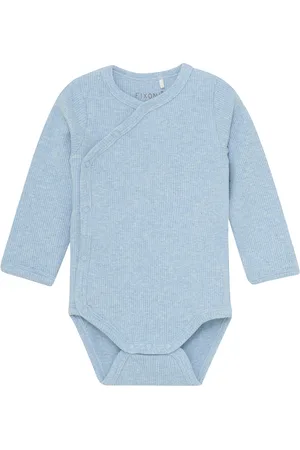 FIXONI Wrap Body Ls Mélange Rib Blue