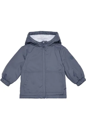 MANGO Hood Quilted Coat Navy