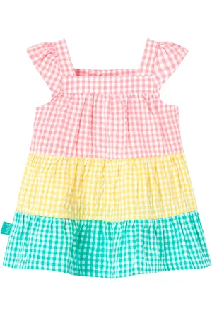 Boboli Poplin Dress Check Pink