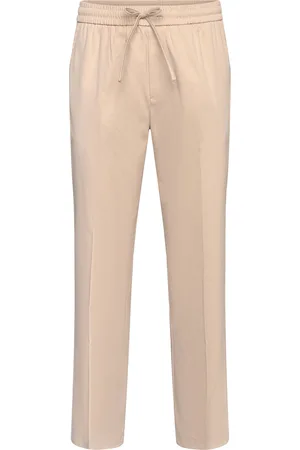 Sixth June Embroidered Tailored Pants Beige