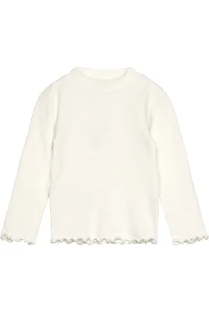 MANGO Turtleneck Long-Sleeved T-Shirt White