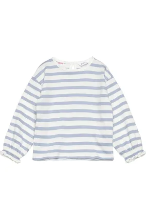 MANGO Striped Cotton T-Shirt White