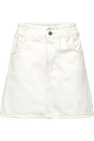 MANGO Denim Mini-Skirt White