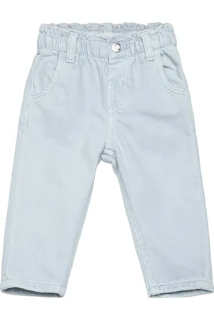 MANGO Straight Paperbag Jeans Blue