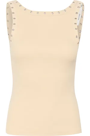 Gestuz Gzdrew Reversible Eyelet Top Cream