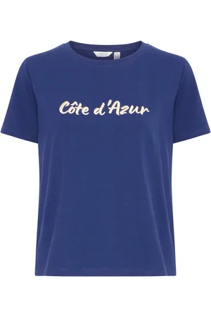 B YOUNG Bypandinna Emb Tshirt - Navy